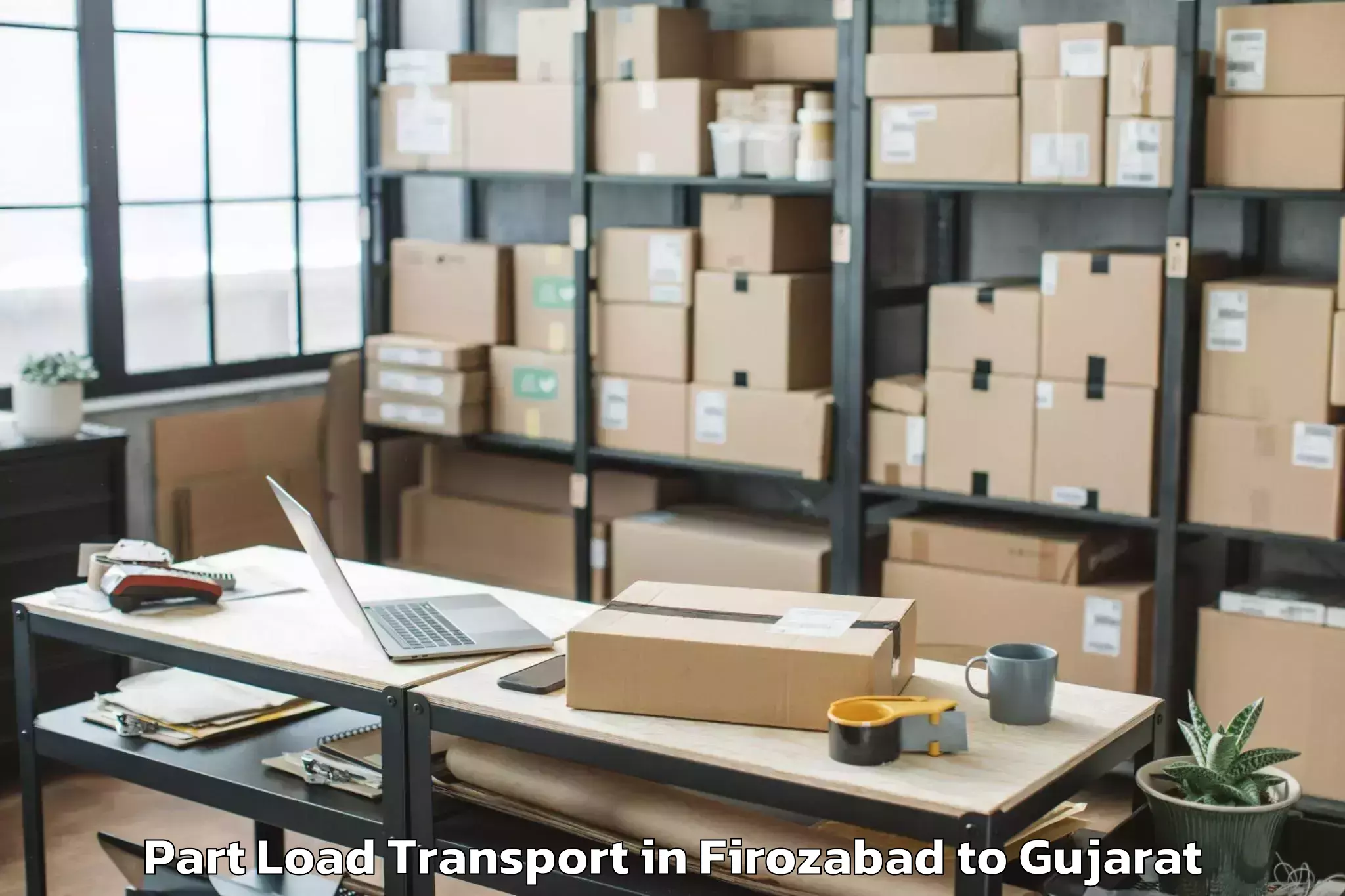 Efficient Firozabad to Kaprada Part Load Transport